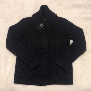 Strellson Navy Cardigan size large - never been worn, beautiful and cozy
